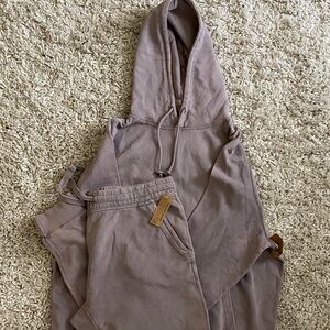 Men's Casual Hoodie and Sweatpants Set - Gray